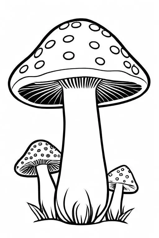 Mushrooms Coloring Page 25 for Kids