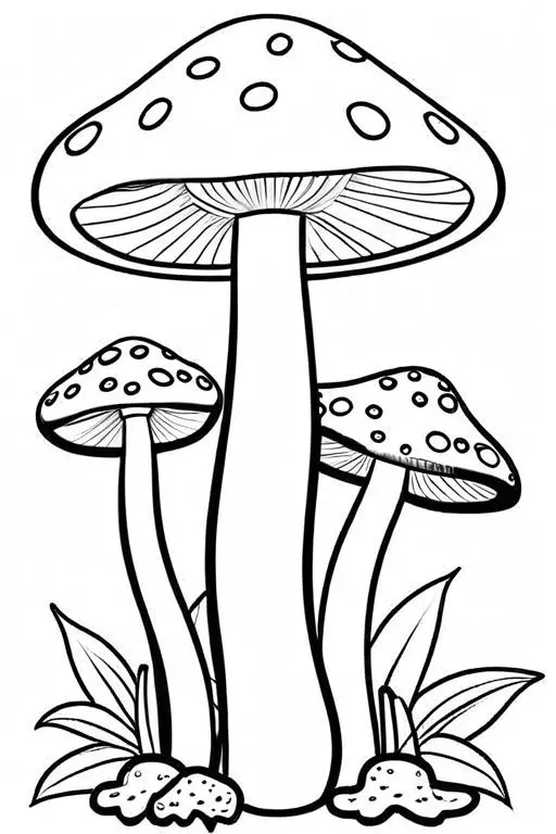 Mushrooms Coloring Page 26 for Kids