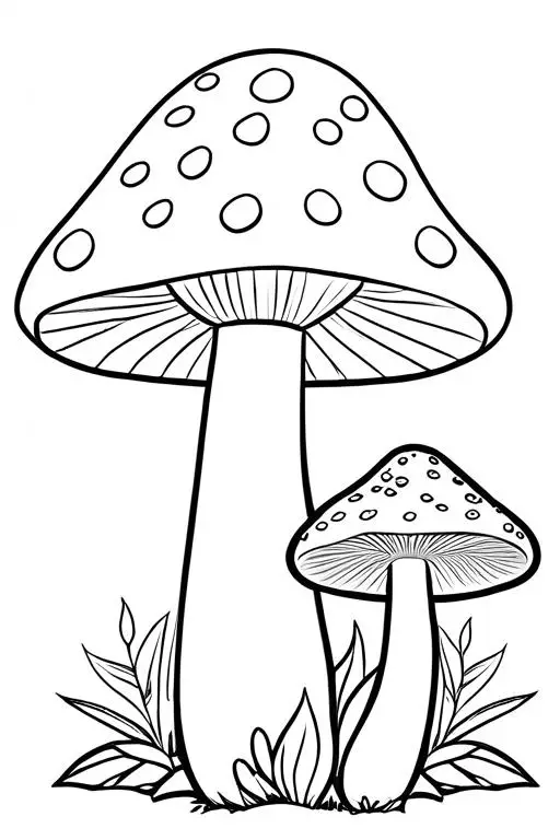 Mushrooms Coloring Page 27 for Kids