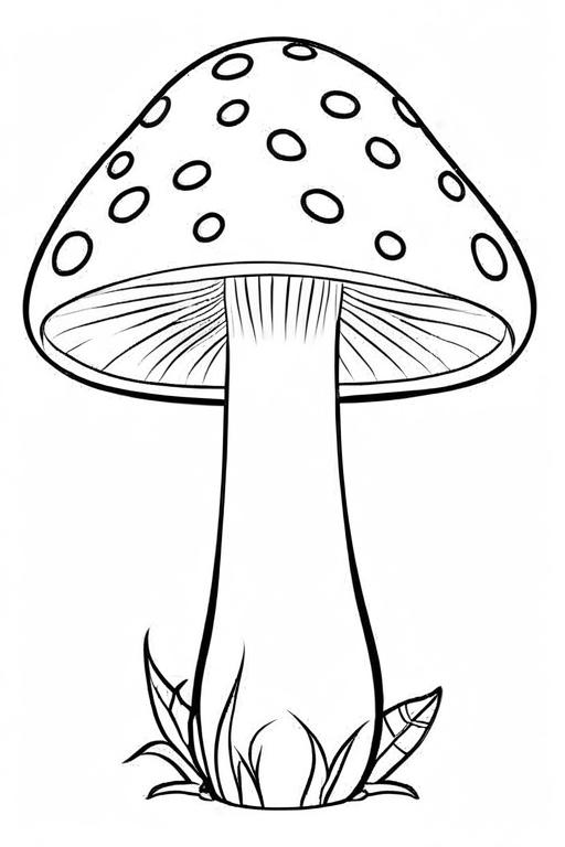 Mushrooms Coloring Page 28 for Kids