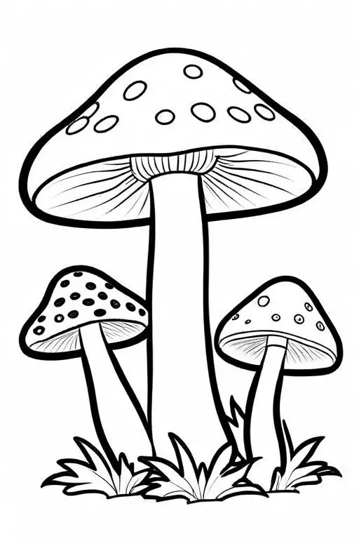 Mushrooms Coloring Page 30 for Kids