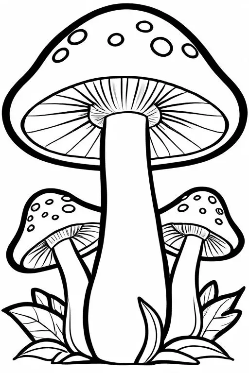 Mushrooms Coloring Page 32 for Kids