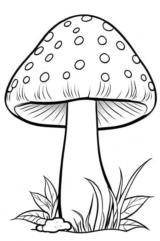 Mushrooms Coloring Page 35 for Kids