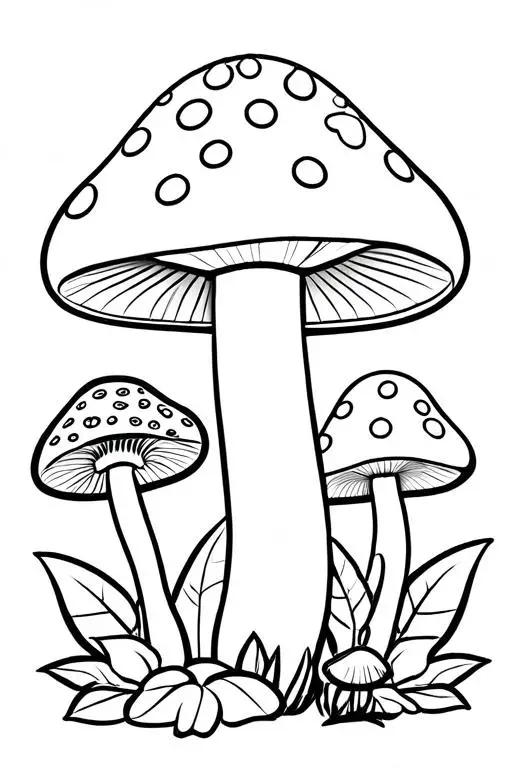 Mushrooms Coloring Page 36 for Kids