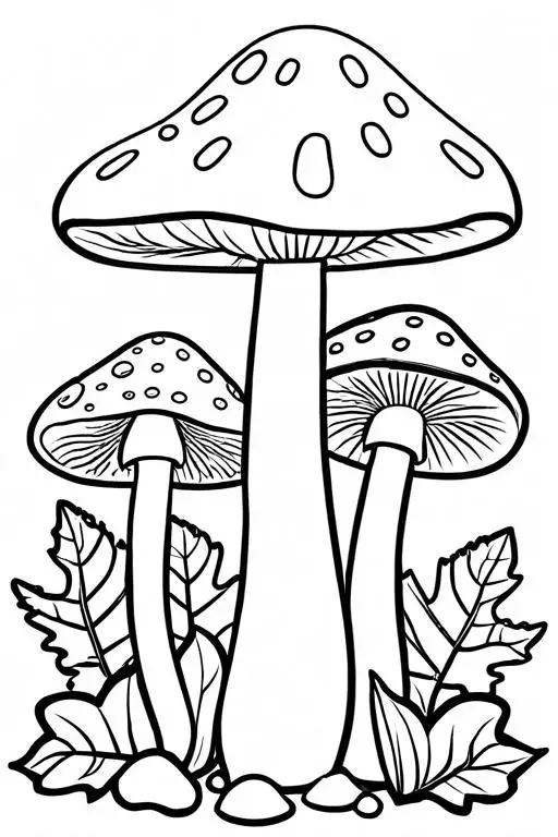 Mushrooms Coloring Page 37 for Kids