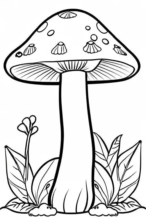 Mushrooms Coloring Page 38 for Kids