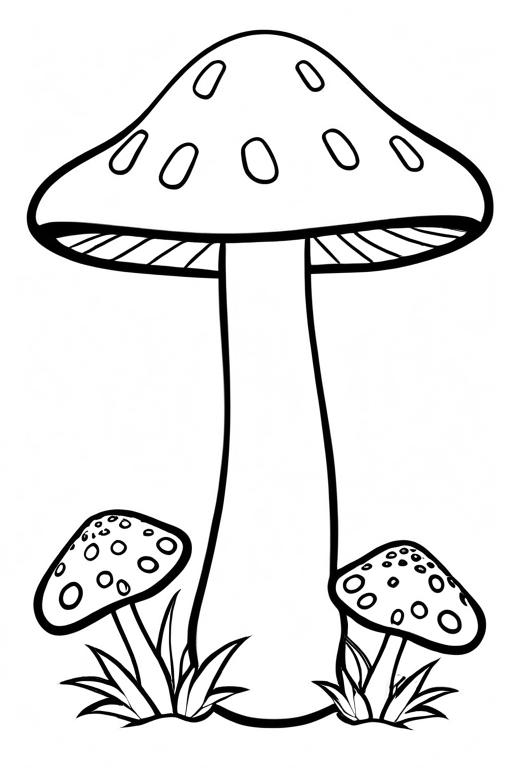 Mushrooms Coloring Page 8 for Kids