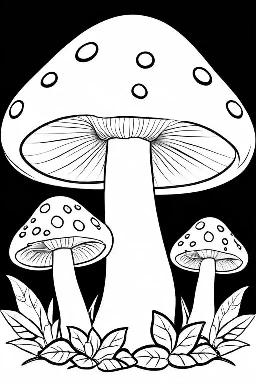 Mushrooms Coloring Page 9 for Kids