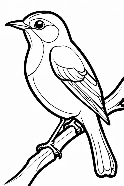 Nightingale Coloring Page 10 for Kids