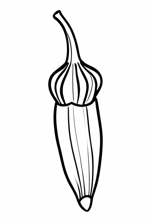 Okra Coloring Page 10 for Kids