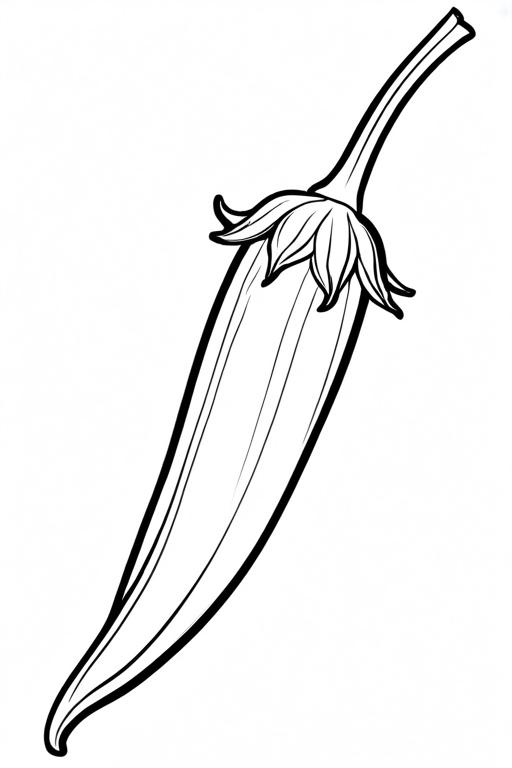 Okra Coloring Page 11 for Kids