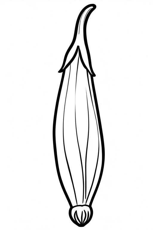 Okra Coloring Page 12 for Kids