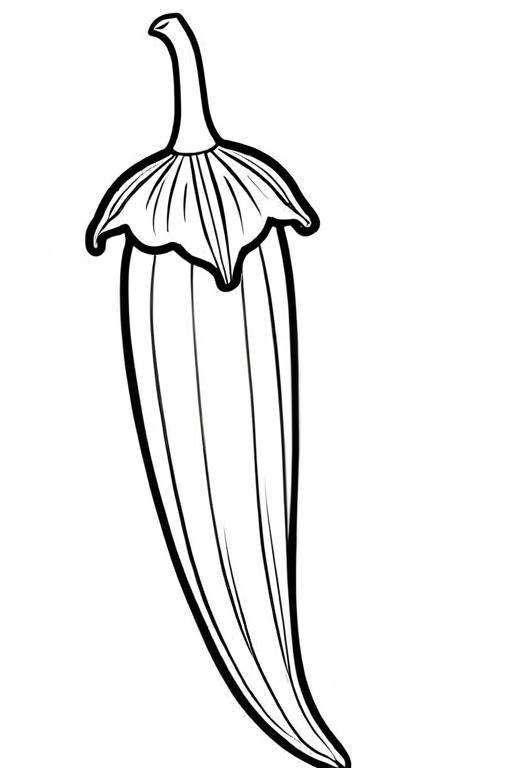 Okra Coloring Page 14 for Kids