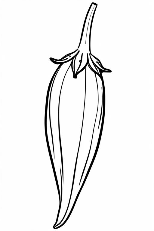 Okra Coloring Page 15 for Kids