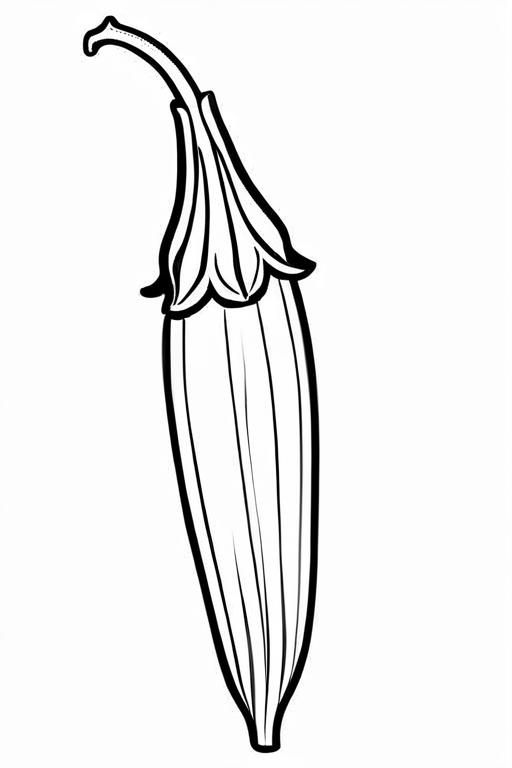 Okra Coloring Page 17 for Kids