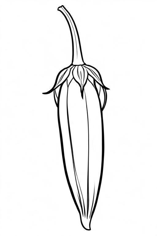 Okra Coloring Page 23 for Kids