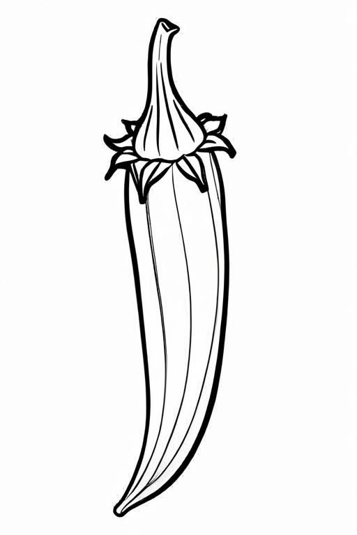 Okra Coloring Page 26 for Kids