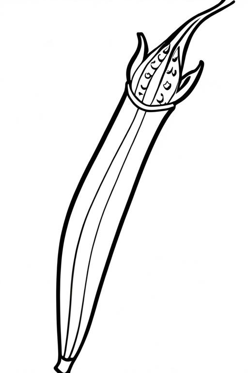 Okra Coloring Page 27 for Kids