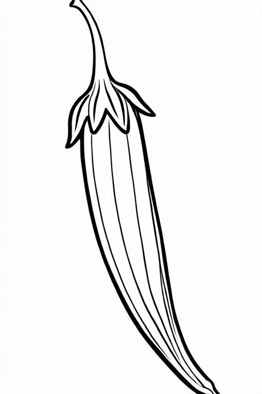 Okra Coloring Page 30 for Kids