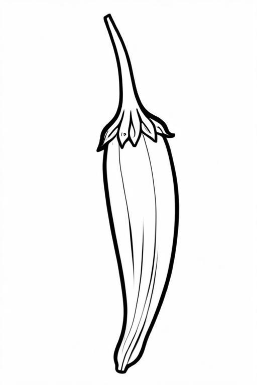 Okra Coloring Page 35 for Kids