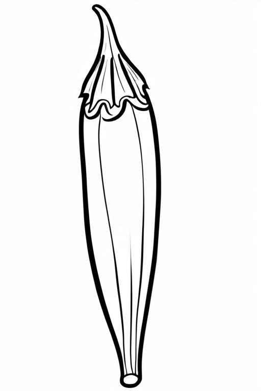 Okra Coloring Page 36 for Kids