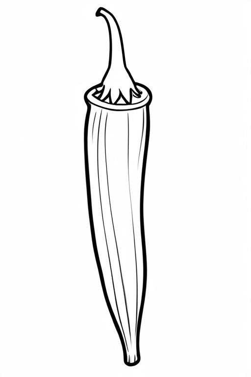 Okra Coloring Page 37 for Kids