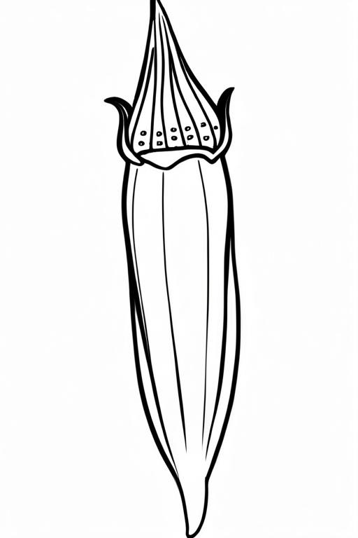 Okra Coloring Page 39 for Kids