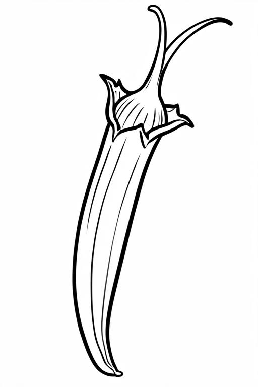 Okra Coloring Page 9 for Kids