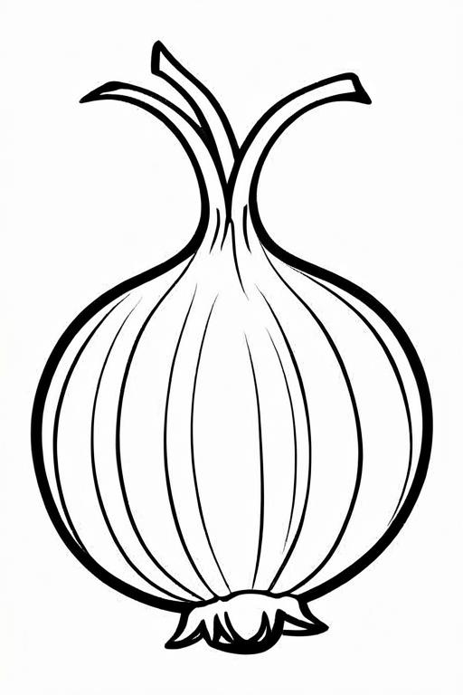 Onion Coloring Page 10 for Kids