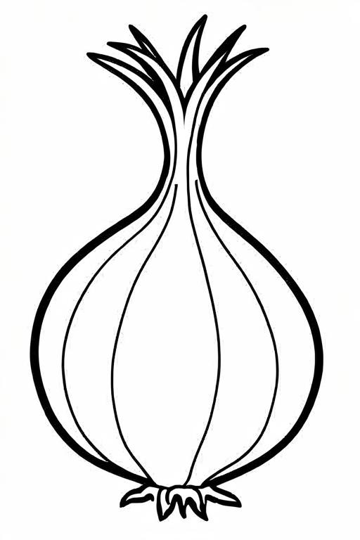 Onion Coloring Page 11 for Kids