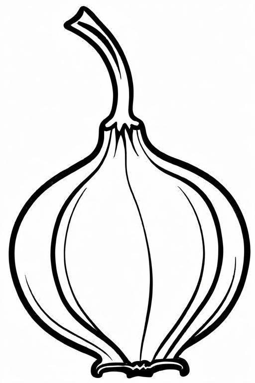 Onion Coloring Page 15 for Kids