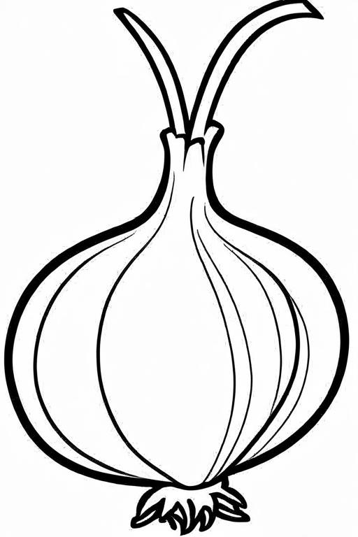 Onion Coloring Page 16 for Kids