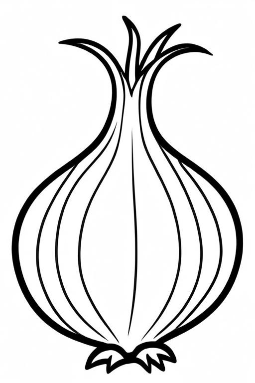 Onion Coloring Page 17 for Kids