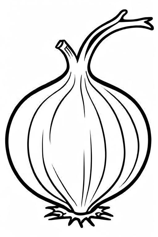 Onion Coloring Page 18 for Kids