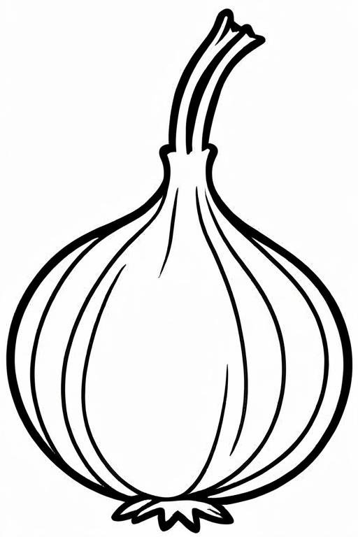 Onion Coloring Page 19 for Kids