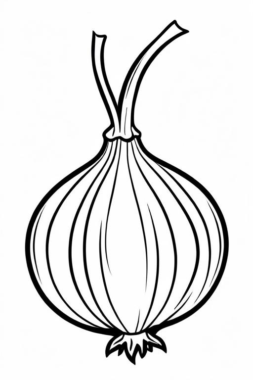 Onion Coloring Page 20 for Kids