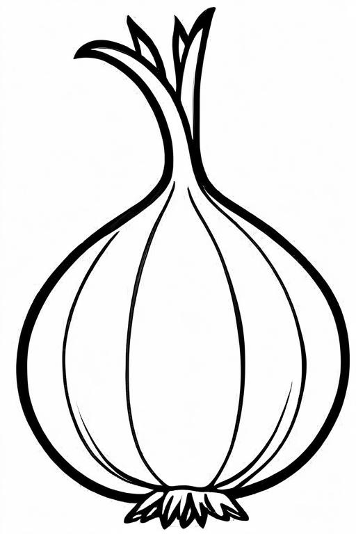 Onion Coloring Page 21 for Kids