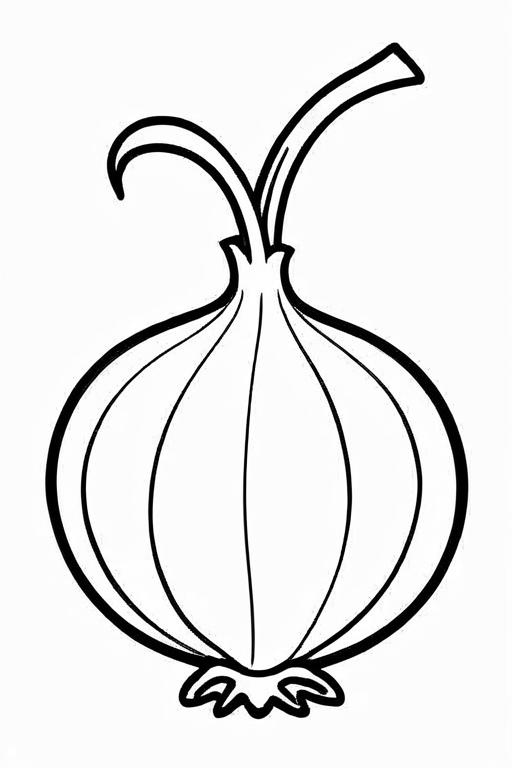 Onion Coloring Page 22 for Kids