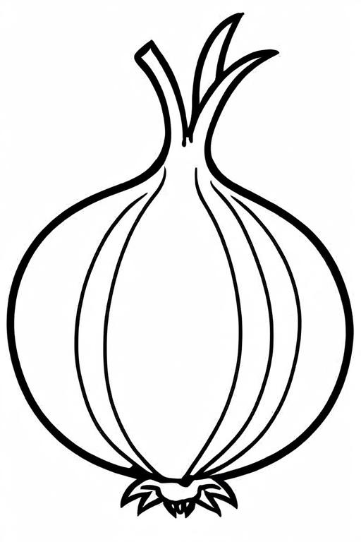 Onion Coloring Page 23 for Kids