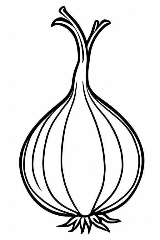 Onion Coloring Page 25 for Kids