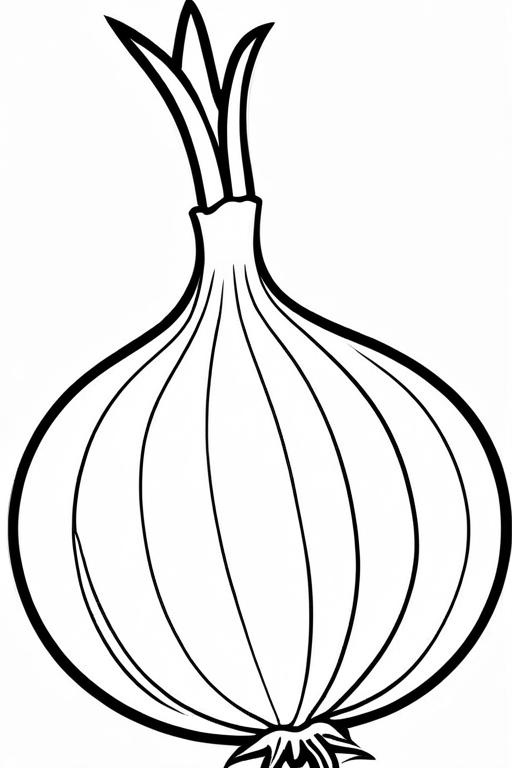 Onion Coloring Page 26 for Kids