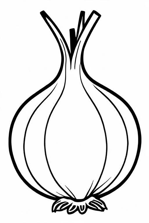 Onion Coloring Page 27 for Kids