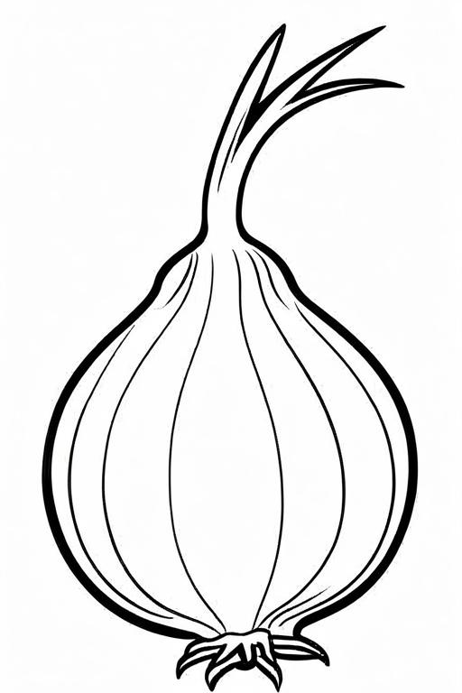 Onion Coloring Page 28 for Kids