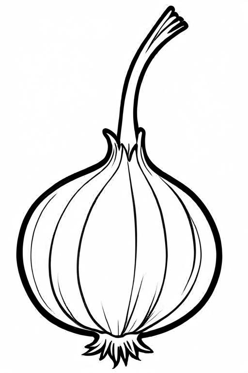 Onion Coloring Page 29 for Kids