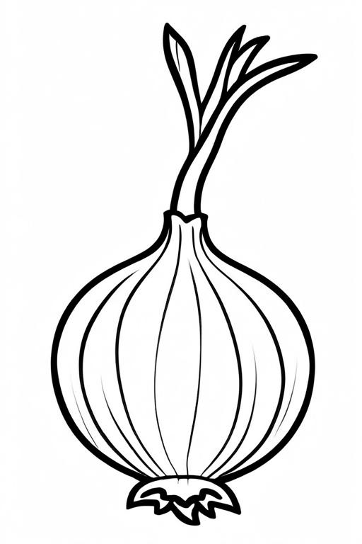 Onion Coloring Page 30 for Kids