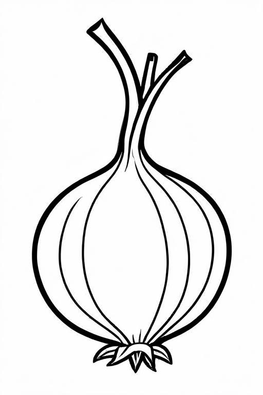 Onion Coloring Page 31 for Kids