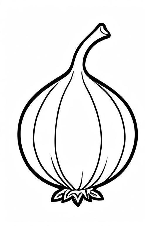 Onion Coloring Page 32 for Kids