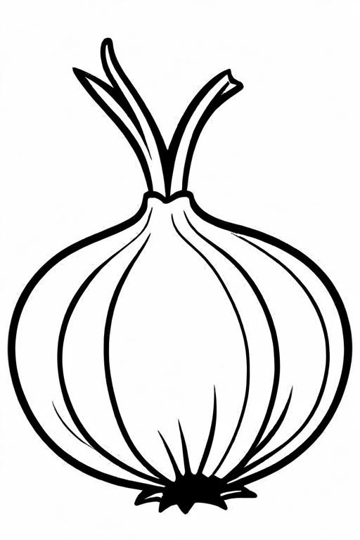 Onion Coloring Page 33 for Kids