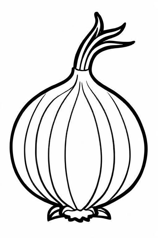 Onion Coloring Page 34 for Kids