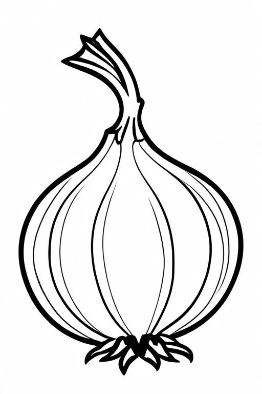 Onion Coloring Page 35 for Kids